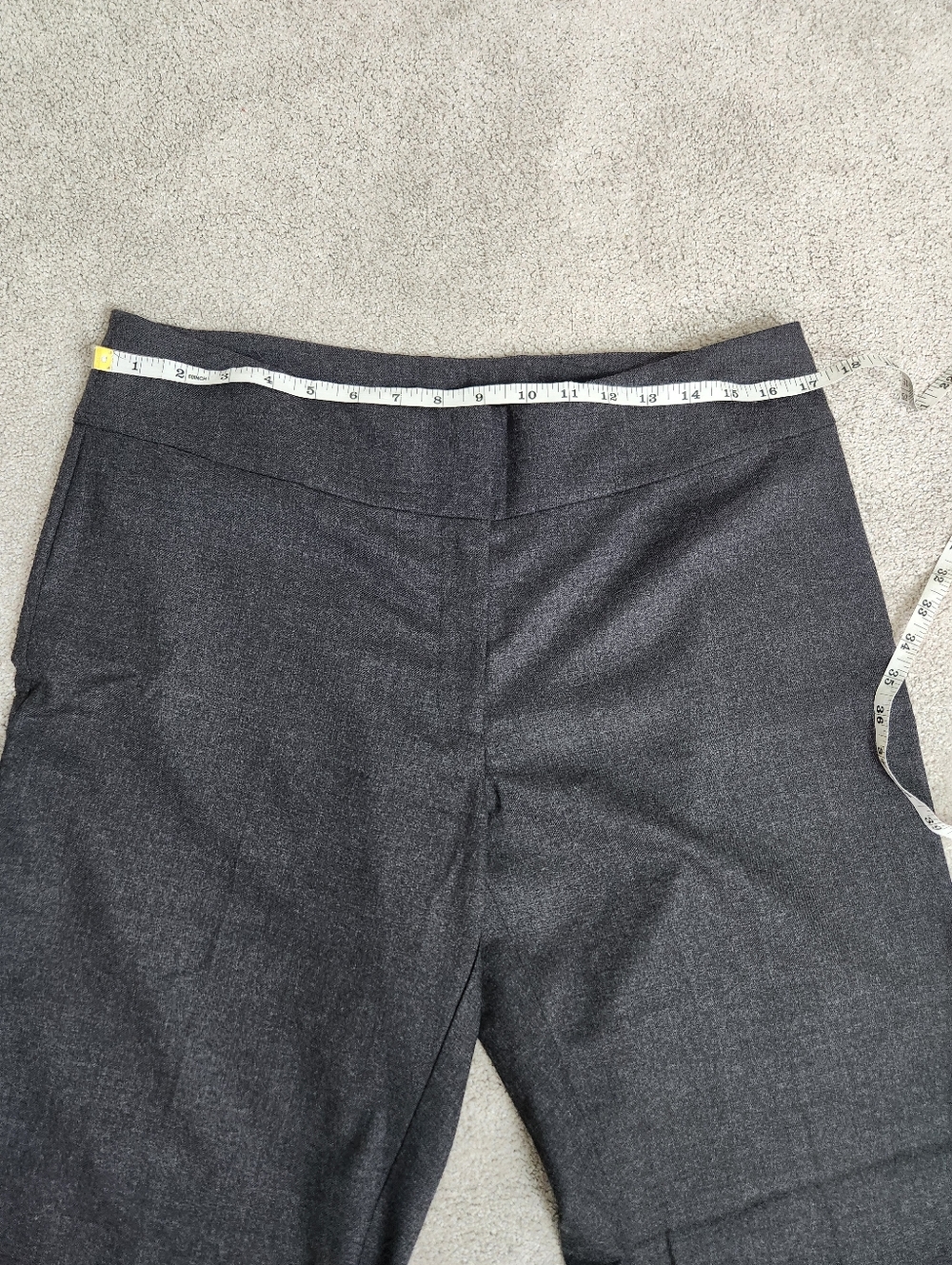 Eileen Fisher Straight Leg Wool Pants Trouser Grey Size 12 Office Professional - Picture 5 of 14